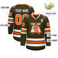 Custom Olive Orange-White Classic Style Hockey Jersey Limited