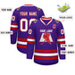 Custom Purple White-Red Classic Style Hockey Jersey Limited