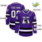 Custom Purple White-Black Classic Style Hockey Jersey Limited