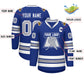 Custom Royal Gray-White Classic Style Hockey Jersey Limited