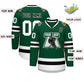 Custom Green Black-White Classic Style Hockey Jersey Limited