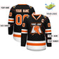 Custom Black Orange-White Classic Style Hockey Jersey Limited