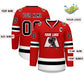 Custom Red Black-White Classic Style Hockey Jersey Limited