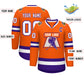 Custom Orange White-Purple Classic Style Hockey Jersey Limited