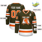 Custom Olive Orange-White Classic Style Hockey Jersey Limited