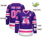 Custom Purple Pink-White Classic Style Hockey Jersey Limited
