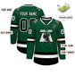 Custom Green Black-White Classic Style Hockey Jersey Limited