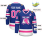 Custom Royal Pink-White Classic Style Hockey Jersey Limited