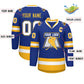 Custom Royal White Royal-Gold Classic Style Hockey Jersey Limited