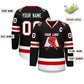 Custom Black White Black-Red Classic Style Hockey Jersey Limited