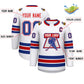 Custom White Red White-Royal Classic Style Hockey Jersey Limited