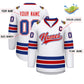 Custom White Red White-Royal Classic Style Hockey Jersey Limited