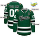 Custom Green Black-White Classic Style Hockey Jersey Limited