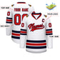 Custom White Red-Navy Classic Style Hockey Jersey Limited