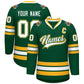 Custom Green White Green-Gold Classic Style Hockey Jersey