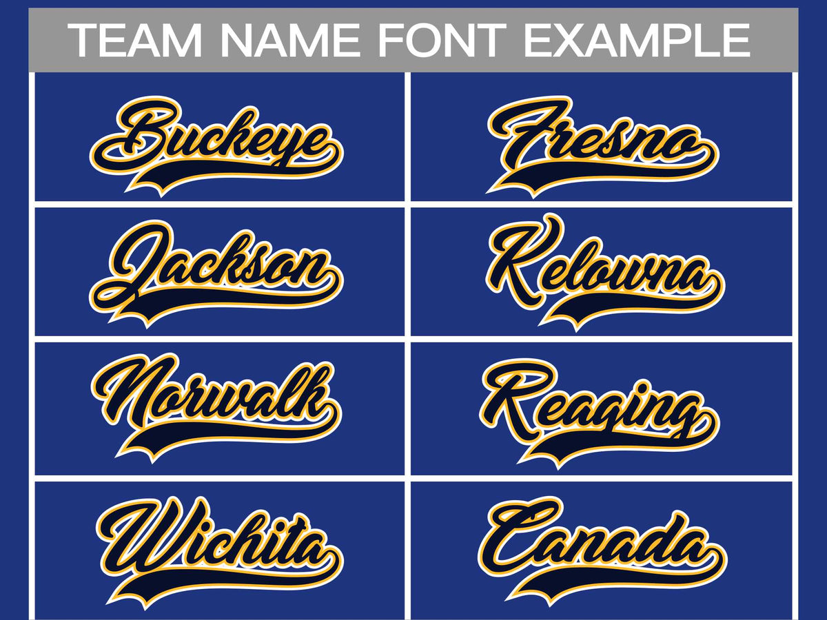 Custom Royal Navy Gold-White Classic Style Hockey Jersey Limited