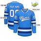Custom Powder Blue White-Royal Classic Style Hockey Jersey Limited