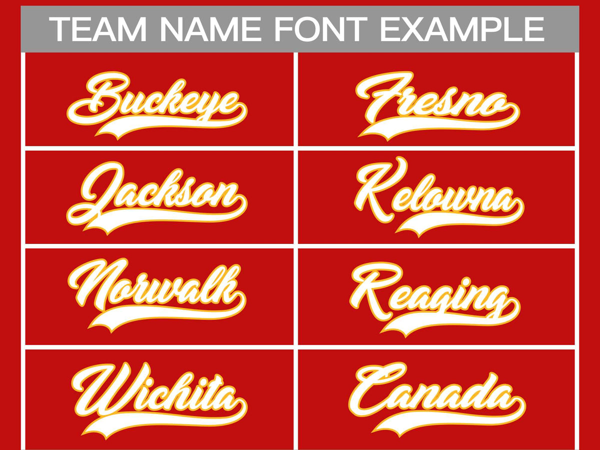 Custom Red White-Gold Classic Style Hockey Jersey Limited