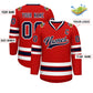 Custom Red Navy-White Classic Style Hockey Jersey Limited