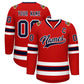 Custom Red Navy-White Classic Style Hockey Jersey