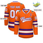 Custom Orange White-Purple Classic Style Hockey Jersey Limited