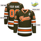 Custom Olive Orange-White Classic Style Hockey Jersey Limited