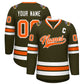 Custom Olive Orange-White Classic Style Hockey Jersey