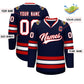 Custom Navy White-Red Classic Style Hockey Jersey Limited