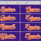 Custom Purple Orange-White Classic Style Hockey Jersey Limited
