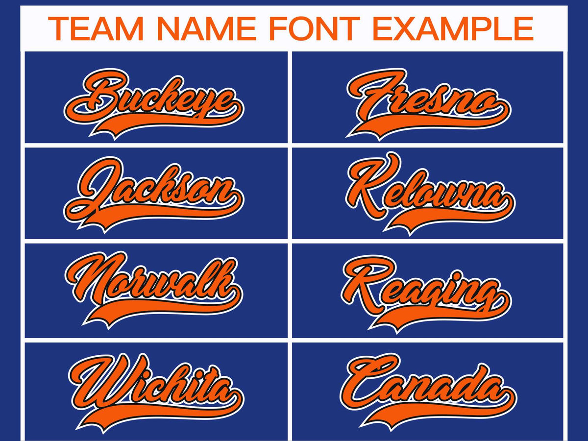 Custom Royal Orange Black-White Classic Style Hockey Jersey Limited