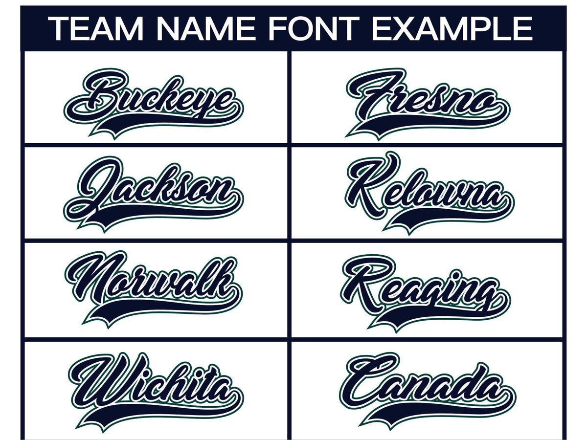 Custom White Navy White-Midnight Green Classic Style Hockey Jersey Limited