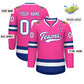 Custom Pink White-Royal Classic Style Hockey Jersey Limited