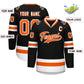 Custom Black Orange-White Classic Style Hockey Jersey Limited