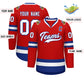 Custom Red White-Royal Classic Style Hockey Jersey Limited