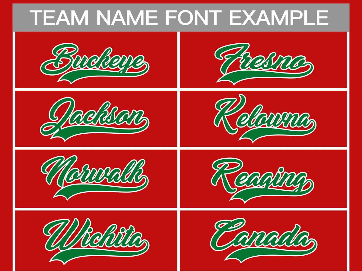 Custom Red Kelly Green-White Classic Style Hockey Jersey Limited