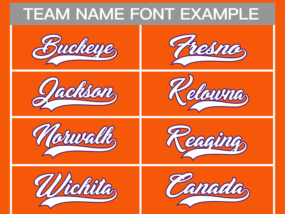 Custom Orange White-Purple Classic Style Hockey Jersey Limited