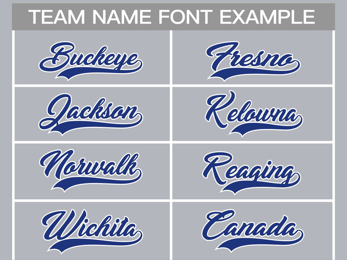 Custom Gray Royal-White Classic Style Hockey Jersey Limited