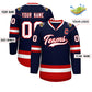 Custom Navy White-Red Classic Style Hockey Jersey Limited
