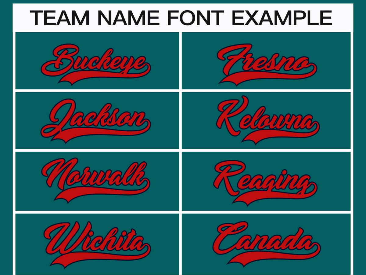 Custom Teal Red-Black Classic Style Hockey Jersey Limited