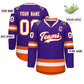 Custom Purple White-Orange Classic Style Hockey Jersey Limited