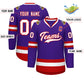 Custom Purple White-Red Classic Style Hockey Jersey Limited