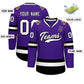 Custom Purple White-Black Classic Style Hockey Jersey Limited