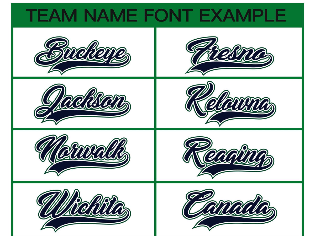 Custom White Navy White-Green Classic Style Hockey Jersey Limited