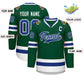 Custom Green Royal-White Classic Style Hockey Jersey Limited