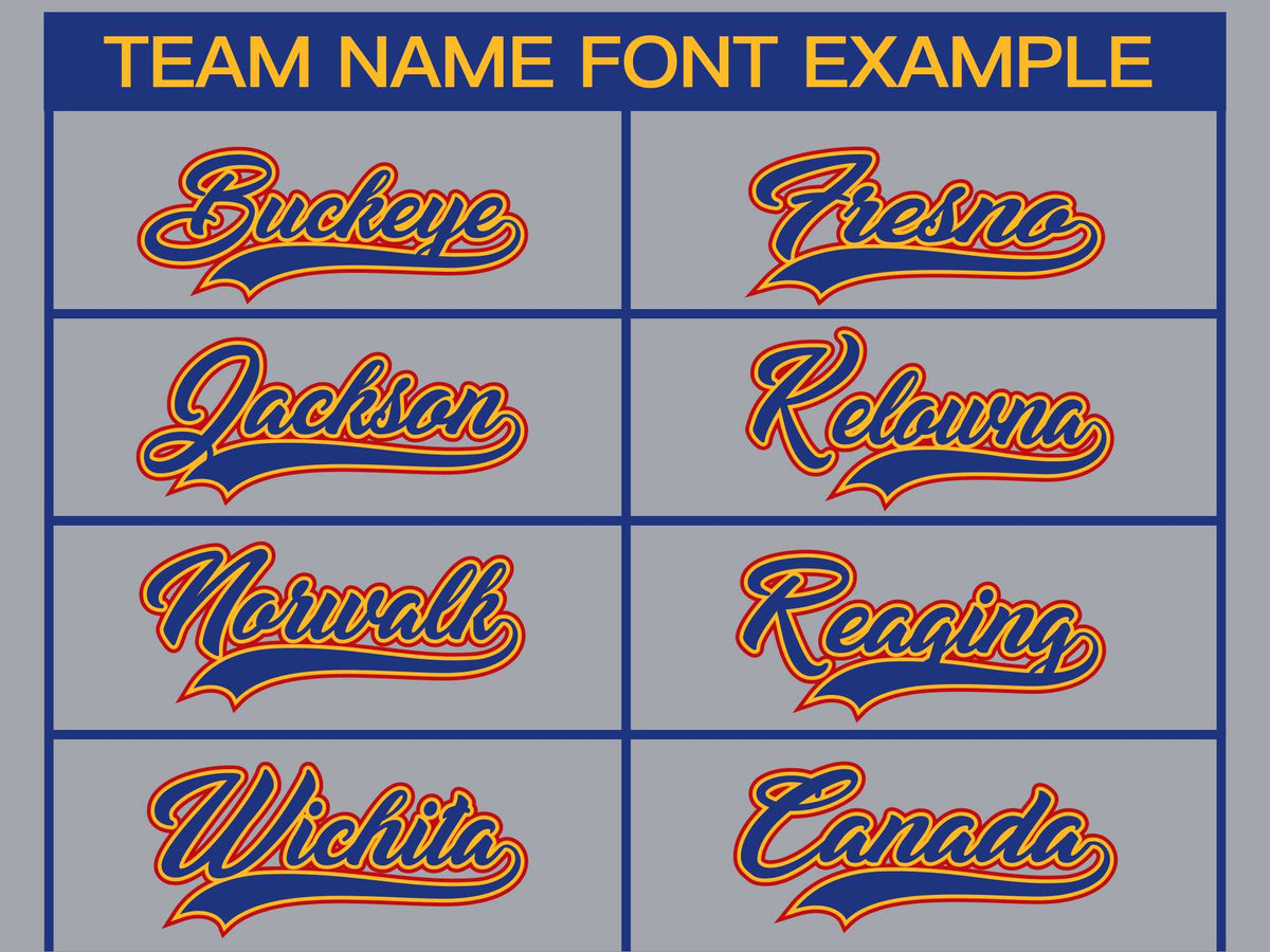 Custom Gray Royal Gold-Red Classic Style Hockey Jersey Limited