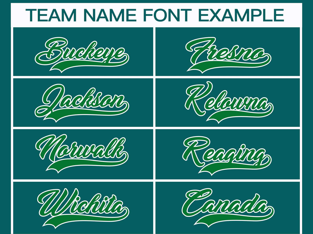 Custom Teal Kelly Green-White Classic Style Hockey Jersey Limited