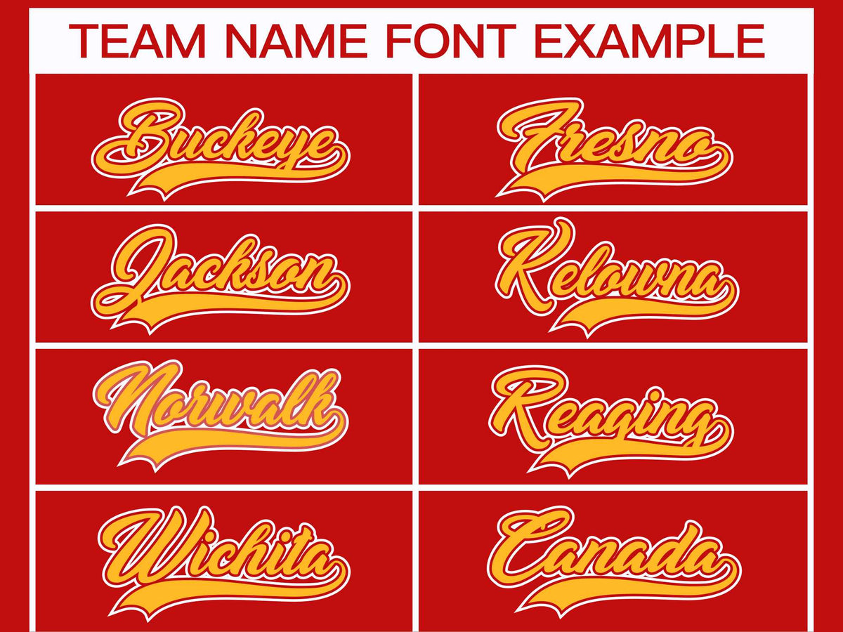 Custom Red Gold Red-White Classic Style Hockey Jersey Limited