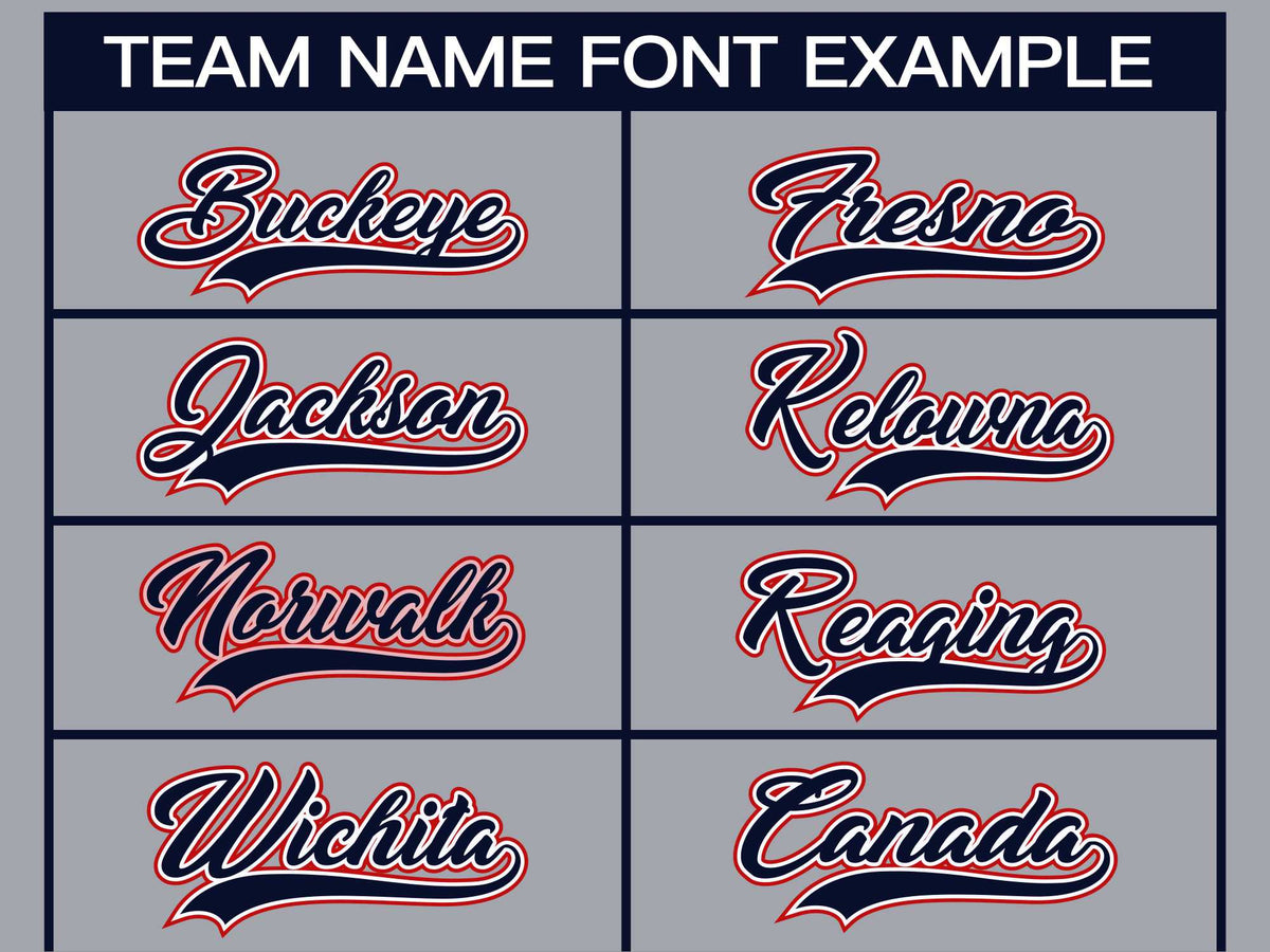 Custom Gray Navy White-Red Classic Style Hockey Jersey Limited