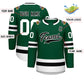 Custom Green Black-White Classic Style Hockey Jersey Limited