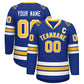 Custom Royal Gold-White Classic Style Hockey Jersey